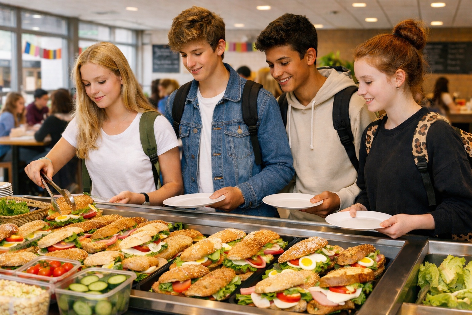 Extra diensten gezonde schoolkantine